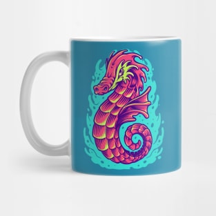 Vibrant Seahorse illustration Mug